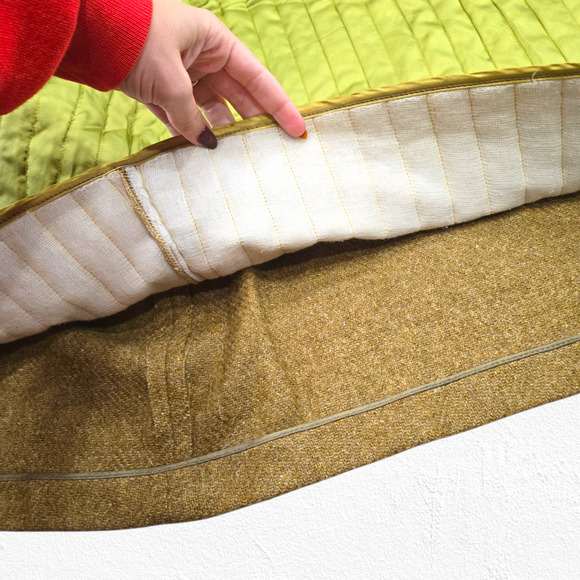 Vintage 50s Mustard Brown Mighty-Mac Fisherman Wool Coat Fur Collar Size 40 USA - Picture 8 of 16